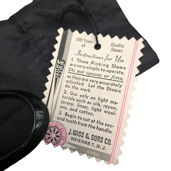 Wiss Vintage Pinking Shears Model C with Original Sleeve and Tag Scissors - Picture 4 of 6